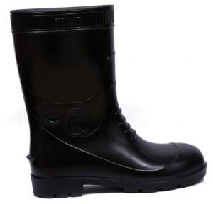 Fortune Thunder -11 Black Steel Toe Gum Boot, Size: 5